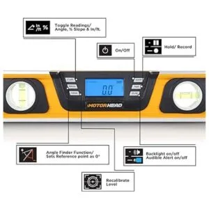 MOTORHEAD Nivel digital inteligente de 16 pulgadas de 0 a