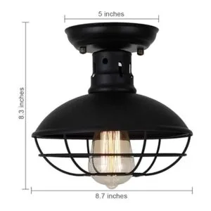 Lámpara de techo de montaje empotrado Easric Industrial