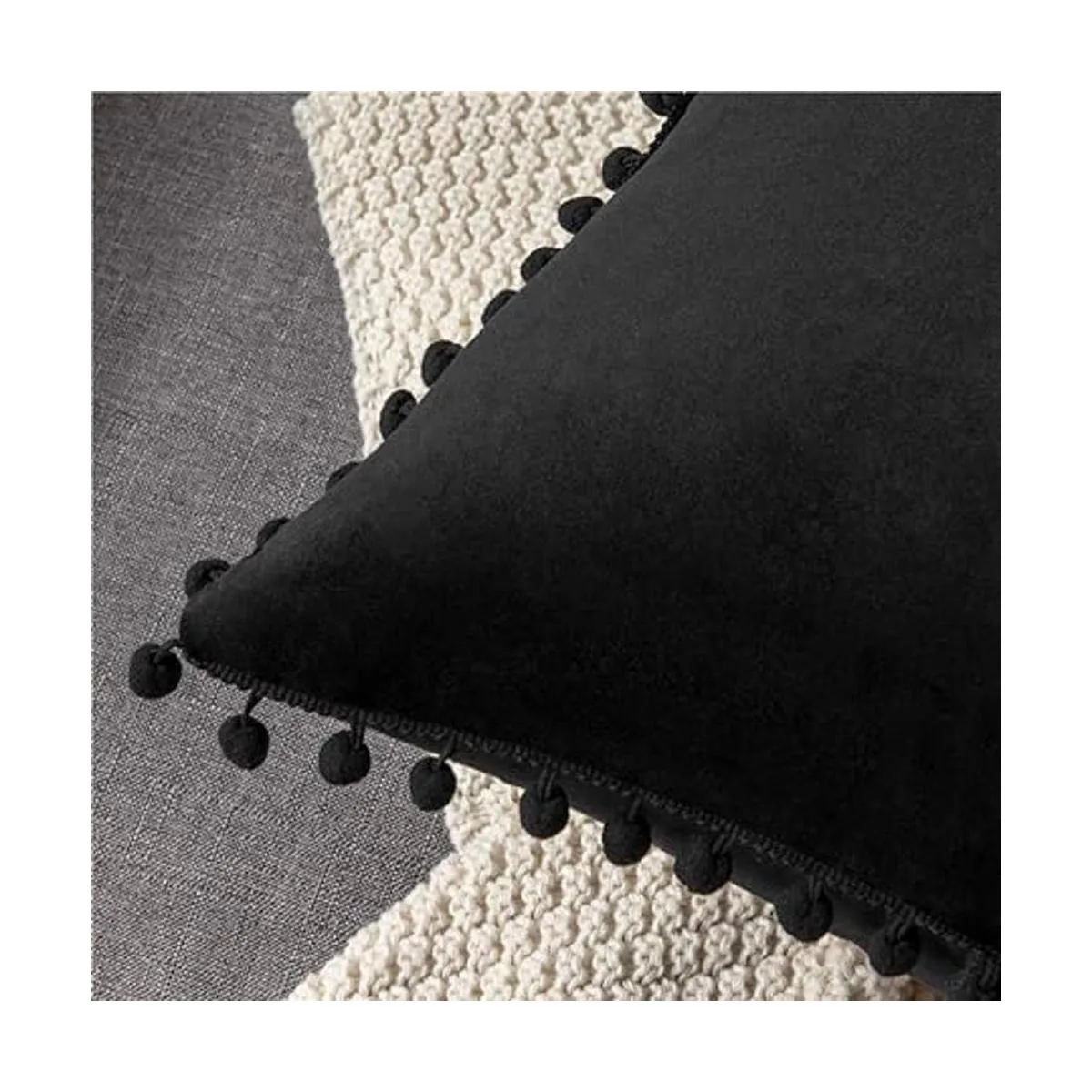 Dezene 2 fundas para cojín decorativo de terciopelo con