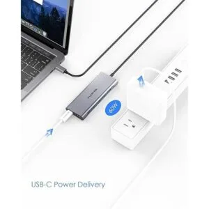 LENTION Hub multipuerto USB C de 3.3 pies de largo con_5