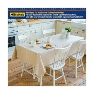 BigHala Protector de mesa de madera para muebles manteles_6
