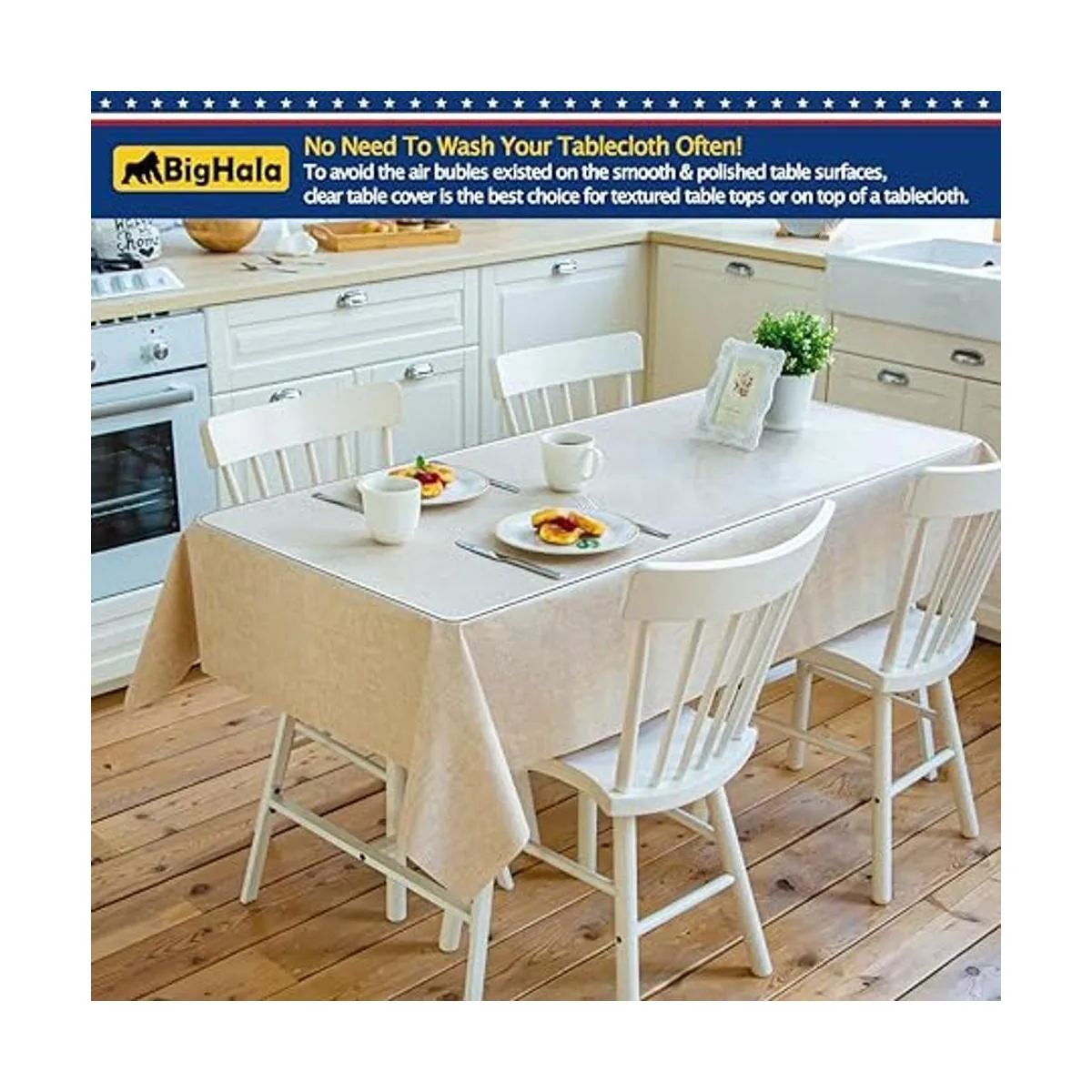 BigHala Protector de mesa de madera para muebles manteles_6