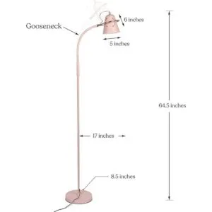 Brightech Zoey Lámpara para sala de estar lámpara de pie