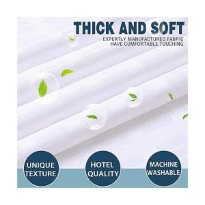 Juego de cortinas de ducha de tela estilo hotel no