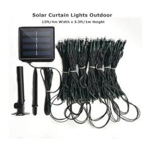 Cortina de luces solares para exteriores 13 pies de largo