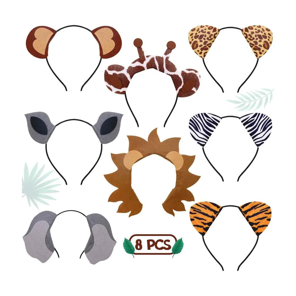 Jungle Safari Zoo Diademas de animales para fiesta de_1
