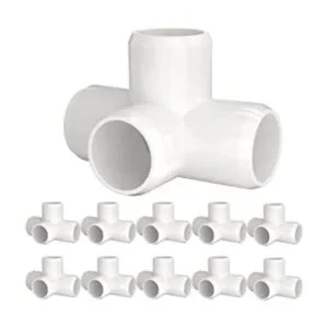 Paquete de 10 conectores de PVC de 4 vías de 1 pulgada_1