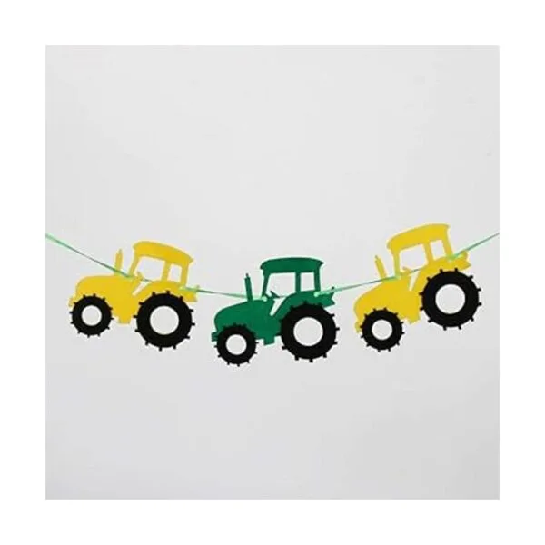 3 unids Tractor Banner Fieltro Banderines Guirnalda Señal_4
