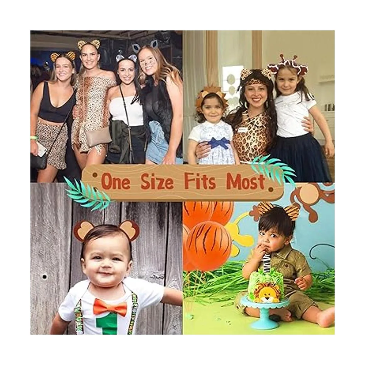 Jungle Safari Zoo Diademas de animales para fiesta de_2