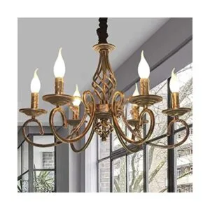 Ganeed Lámparas rústicas de 6 luces candelabro vintage de_1