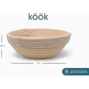 Juego de pruebas de Kook pan de masa madre 2 cestas de