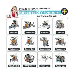 Juguetes solares de robot 12 en 1 kits de actividades_3