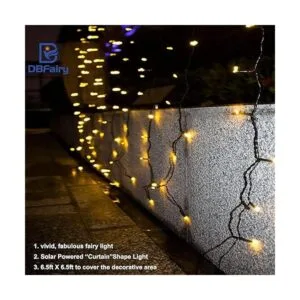 Cortina de luces solares para exteriores 13 pies de largo