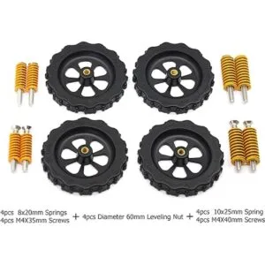 Befenybay 4 tuercas de nivelación de mano de 2.362 in de_3