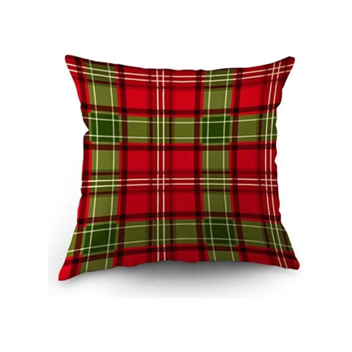 Moslion Funda de almohada con diseño de cuadros y cuadros