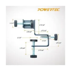 POWERTEC 71181 Abrazaderas de instalación frontal de