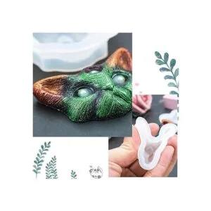 FineInno 2 moldes de resina 3D para cabeza de gatito