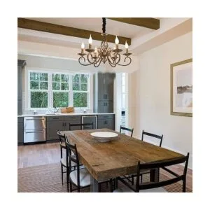 Ganeed Lámparas rústicas de 6 luces candelabro vintage de_2