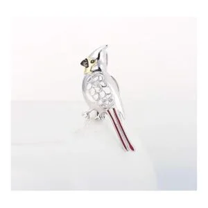 LGSY Colgantes de jaula de perlas de pájaro cardenal de