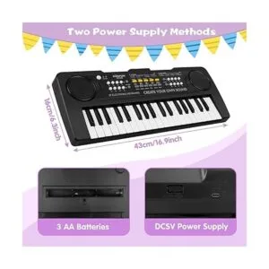 Teclado de piano de 37 teclas para niños juguetes_4