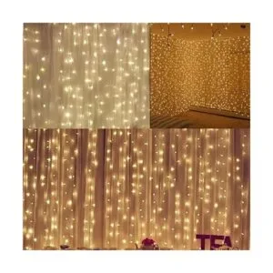 Cortina de luces solares para exteriores 13 pies de largo