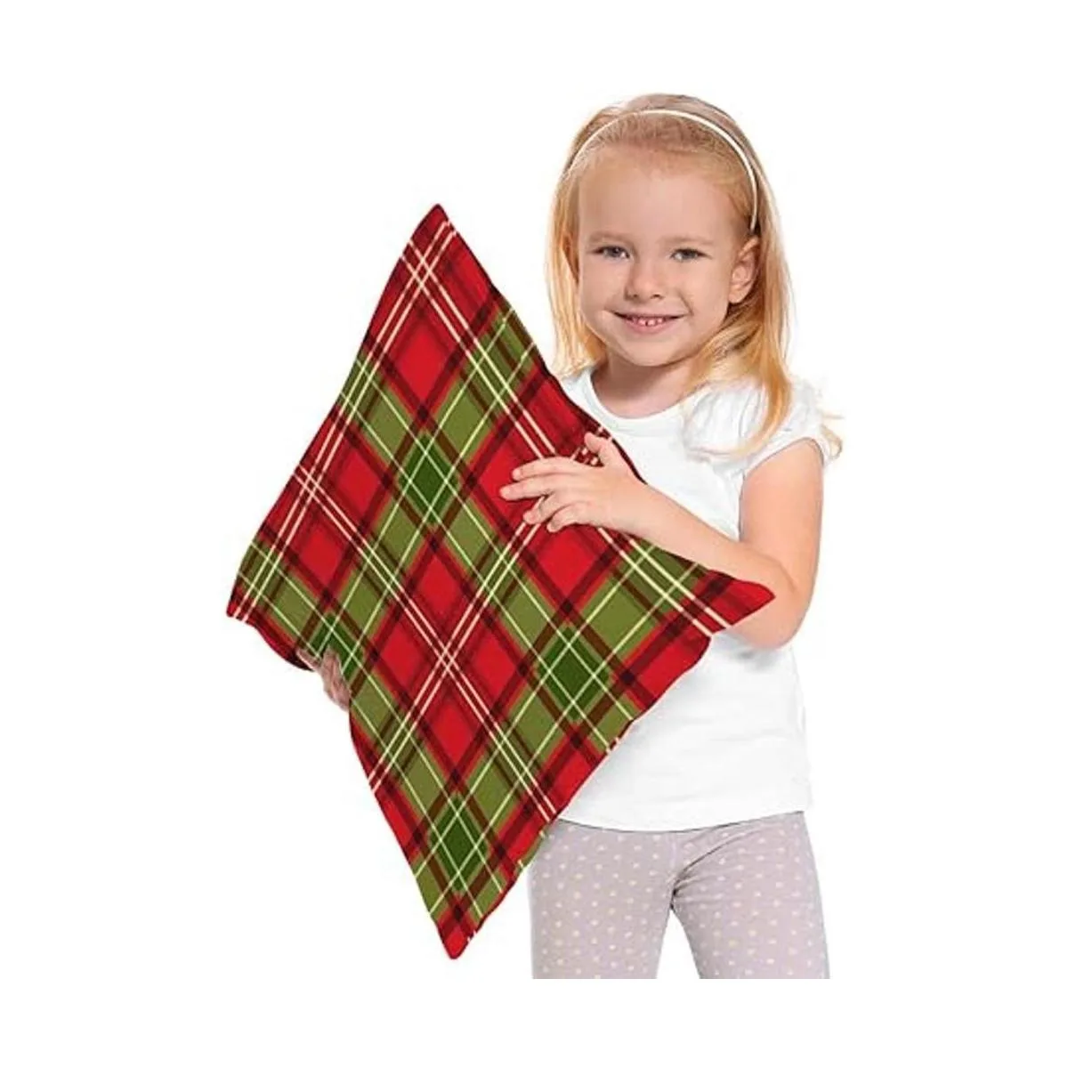 Moslion Funda de almohada con diseño de cuadros y cuadros