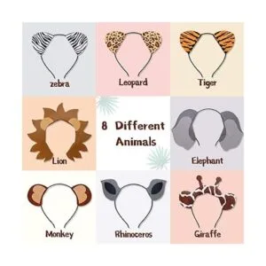 Jungle Safari Zoo Diademas de animales para fiesta de_3