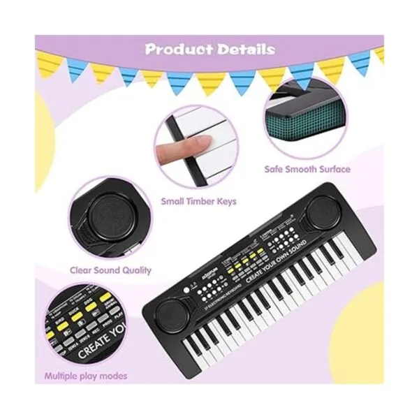 Teclado de piano de 37 teclas para niños juguetes_6