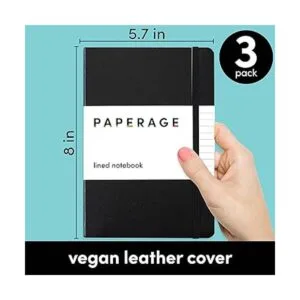 PAPERAGE Paquete de 3 cuadernos de líneas tapa dura_2