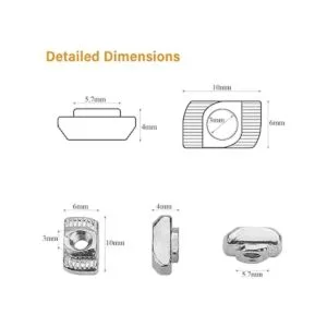 Powlankou 100 tuercas T de la serie 2020 tuerca de cierre_3
