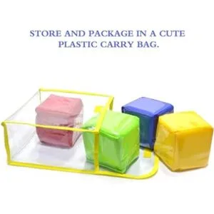 Eamay Juego de dados de espuma suave juego de 4 cubos de