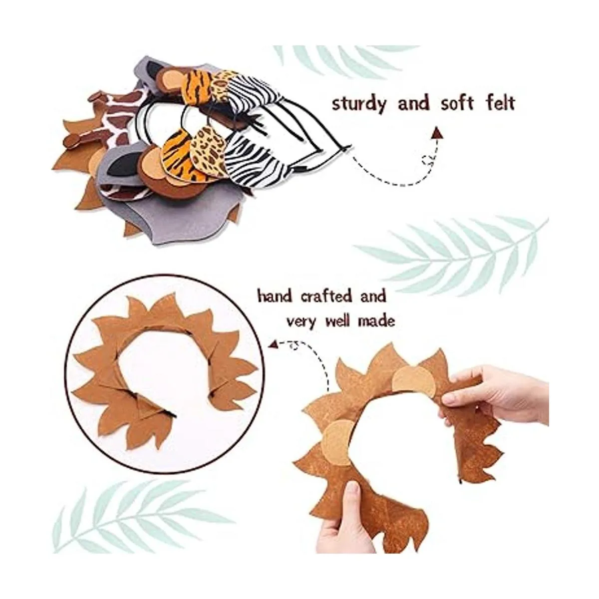 Jungle Safari Zoo Diademas de animales para fiesta de_4