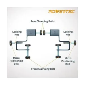 POWERTEC 71181 Abrazaderas de instalación frontal de