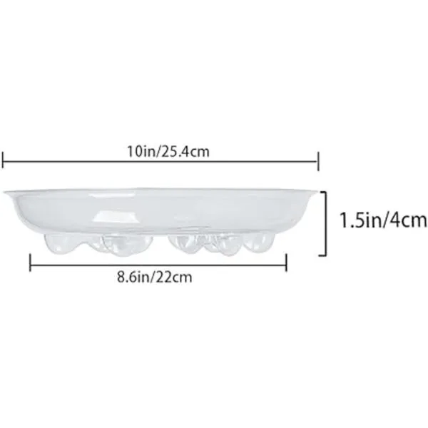 Idyllize Base de plástico transparente para plantas 5_4
