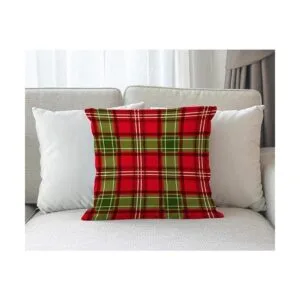 Moslion Funda de almohada con diseño de cuadros y cuadros