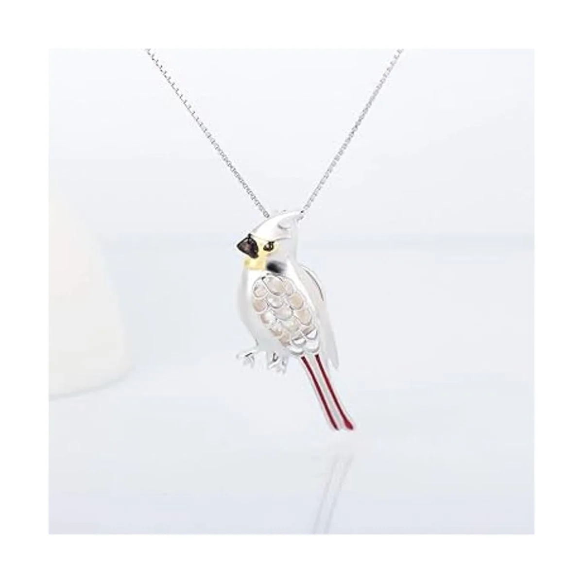 LGSY Colgantes de jaula de perlas de pájaro cardenal de