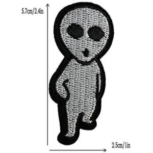 16 unids negro y blanco cráneo tela insignia accesorios de_4