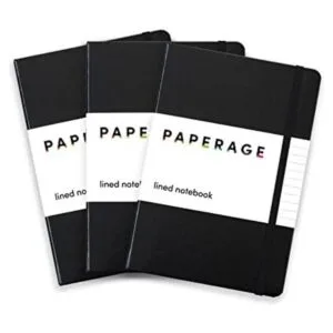 PAPERAGE Paquete de 3 cuadernos de líneas tapa dura_1