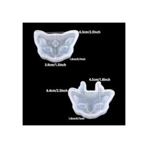 FineInno 2 moldes de resina 3D para cabeza de gatito