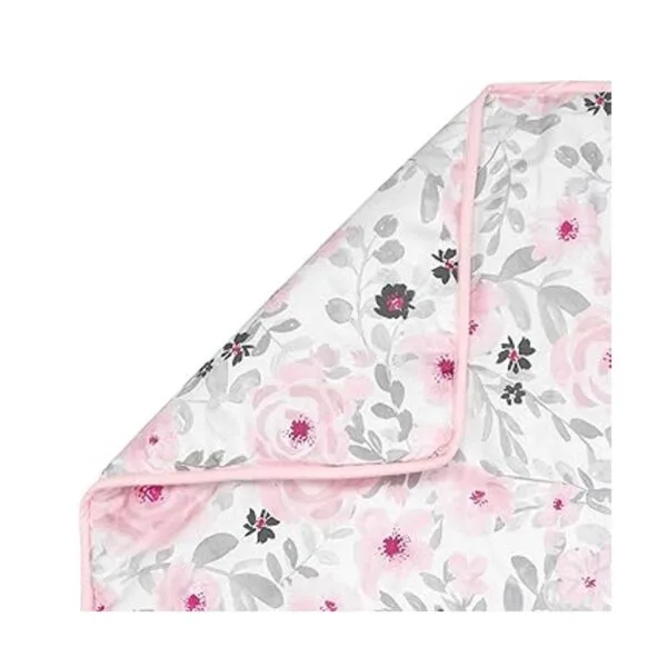 Bedtime Originals Juego de ropa de cama floral de 3 piezas_4