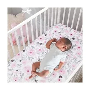 Bedtime Originals Juego de ropa de cama floral de 3 piezas_5