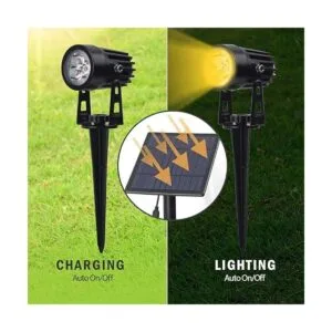 TSUNUS Foco solar para jardín al aire libre 4 en 1_2