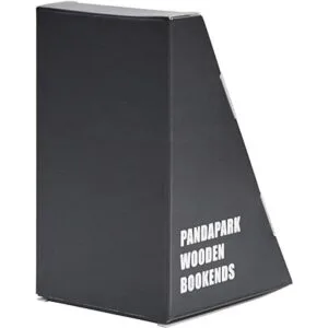 Pandapark Sujetalibros de madera revestimiento natural
