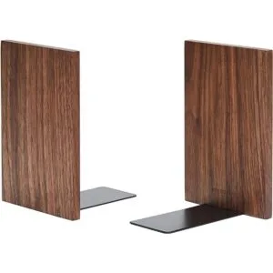 Pandapark Sujetalibros de madera revestimiento natural