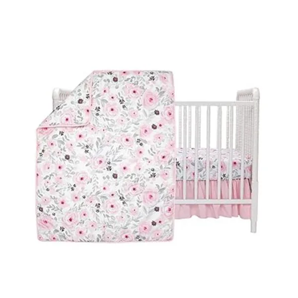 Bedtime Originals Juego de ropa de cama floral de 3 piezas_2