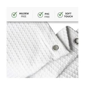 Cortina de ducha de tela blanca para baño spa hotel de