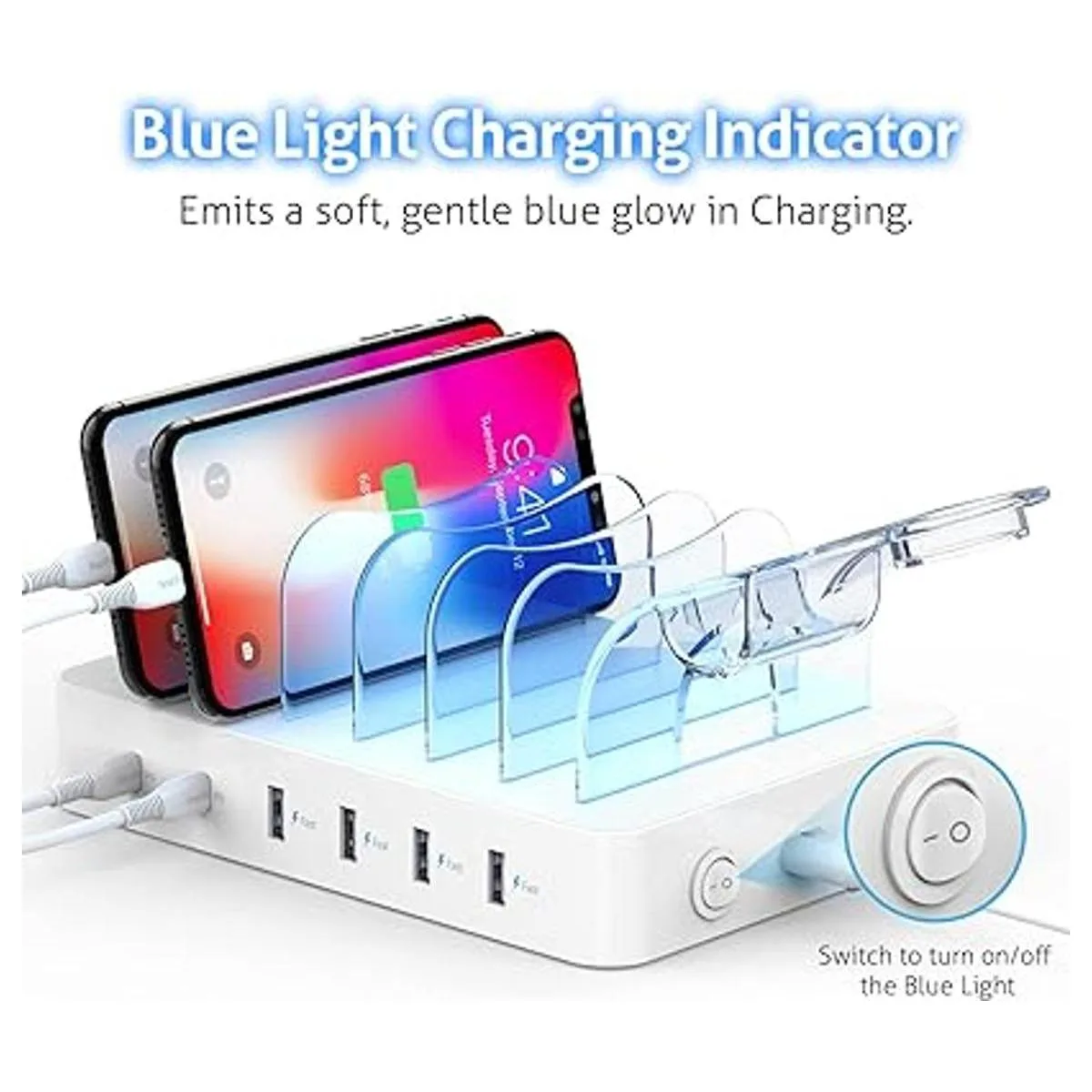 SooPii Estación de carga USBC de 6 puertos para múltiples_6