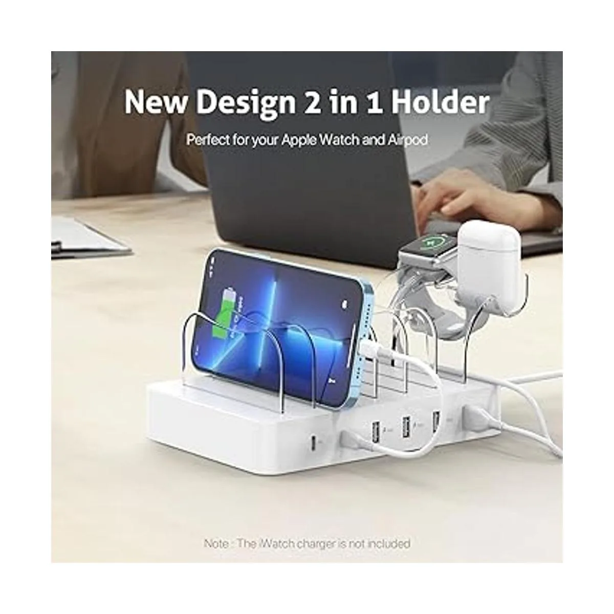 SooPii Estación de carga USBC de 6 puertos para múltiples_5