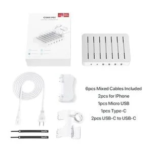 SooPii Estación de carga USBC de 6 puertos para múltiples_2