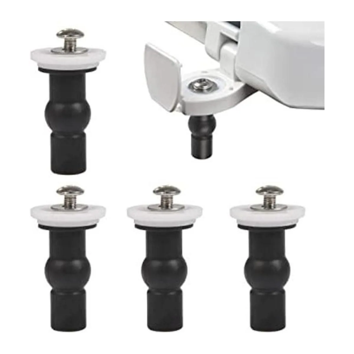 FOCCTS Juego de 4 tornillos de bisagras para asiento de